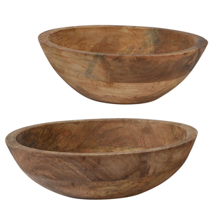 Natural Acacia Wooden Bowl Brown Color Fruit Salad Serving Bowls Use for Kitchenware Handmade round shape and sale - Product Image 1