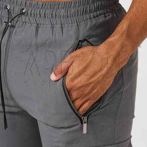 Pantalon cargo en coton léger de couleur grise, de qualité supérieure, au design unique, facile à porter, avec le dernier service OEM ODM. - Product Image 5