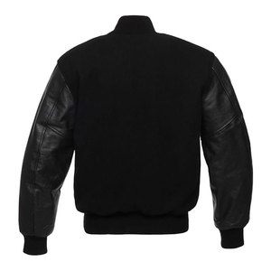 Wholesale Men Letterman <b>Jacket</b> <b>Leather</b> / Wool Made Breathable Fabric <b>Long</b> Sleeves Winter <b>Jacket</b> - Product Image 2