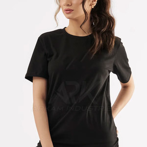 Camiseta de algodón premium para mujer, tela ligera, cuello redondo, ropa de moda de verano, suministro directo de fábrica, pedido al por mayor - Product Image 6