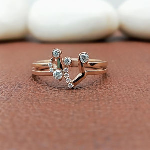 Anillo de Compromiso y Boda D'VINS JEWELS con Forma Moderna, Diamante Cultivado en Laboratorio, Corte Brillante, Color D, Chapado en Oro Blanco - Product Image 1