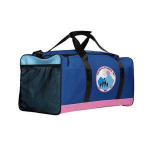 Pink Blue Duffle <b>Bag</b> Travel Gym <b>Bag</b> Spacious Sports Carry <b>Bag</b> <b>Overnight</b> Weekender Tote with Adjustable Strap - Product Image 3
