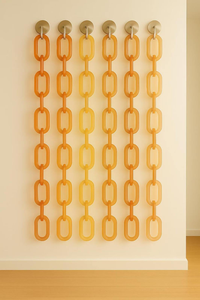 Chaîne murale en résine faite à la main, décoration moderne pour la maison, salon et décoration murale intérieure - Product Image 5