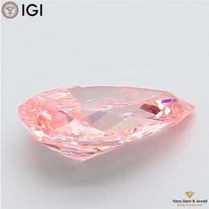 Diamante Cultivado en Laboratorio con Certificado IGI, Color Rosa Intenso, Claridad VS1, 2.50 Quilates, Forma de Pera, para Joyería de Colgante Única - Product Image 3