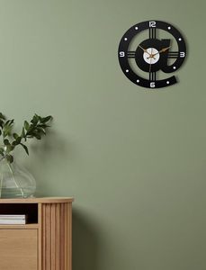Contemporary Wooden Round Wall <b>Clock</b> Quartz Analog Silent <b>Battery</b> Powered Easy to Read for Living Room - Product Image 6