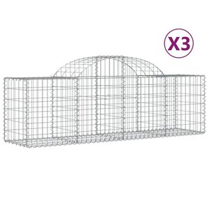Set di 3 Cesti Gabion in Ferro Zincato Argentato - Product Image 2
