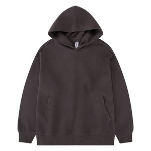 เสื้อฮู้ดดี้ผ้าฝ้ายโพลีเอสเตอร์สำหรับผู้ชายเสื้อสเวตเตอร์ปักไซส์ใหญ่พิเศษ320กรัมแบบกำหนดเองได้สำหรับฤดูหนาวไม่มีสีพื้น - Product Image 1