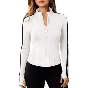 Chemise décontractée à fermeture éclair sur le devant, services de production de vêtements OEM ODM, chemise à manches longues à fermeture éclair sur le devant pour femmes - Product Image 1
