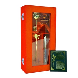 Figurine de rose plaquée or 24 carats faite à la main Sanaar Crafts, thème Amour éternel, idéale pour la Saint-Valentin, cadeau de mariage, pour toujours - Product Image 6