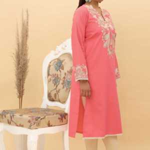 เสื้อยืดผ้าฝ้ายผู้หญิงปักลายแชมเบรย์1ชิ้น-PS5091 - Product Image 2