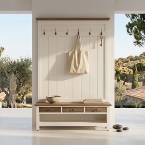 Armoire de rangement Viora en bois massif, design contemporain à bords incurvés, écologique, durable, finition naturelle, pour appartement - Product Image 4