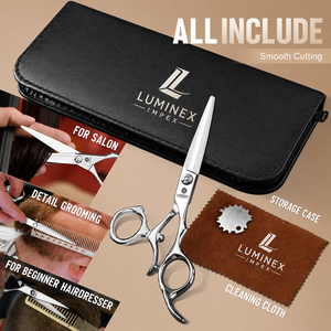 NYBL-55 5.5inch Straight <b>Left</b>-<b>handed</b> <b>Scissors</b> JAPAN 440C Sharp 58-59HRC Hardness Stainless Steel Handle Barber Shears Hair 28 - Product Image 1