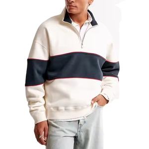 Sweat-shirts à demi-zip, sweats à capuche à col montant, sweats à zip 1/4 pour hommes, sweats en coton de haute qualité, service OEM - Product Image 5