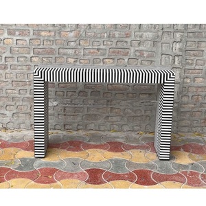 Mesa con Incrustaciones de Hueso de ILAHI, Diseño Moderno con Detalles de Ágata, Almacenamiento Portátil, Muebles para el Hogar - Product Image 3