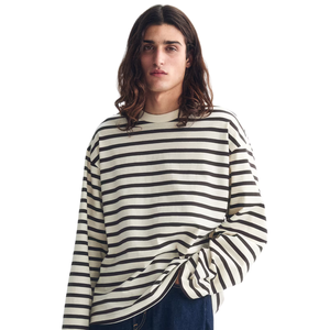 Haut en jersey à manches longues coupe oversize, respirant, style streetwear décontracté, chemise athlétique, fabricant OEM ODM sur mesure, marque privée - Product Image 1