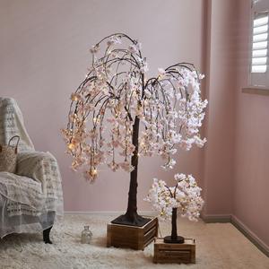 Lampes LED décoratives d'intérieur en forme d'arbre de cerisier romantique, fleurs séchées, lumière douce et chaude, blanches, pour table - Product Image 3
