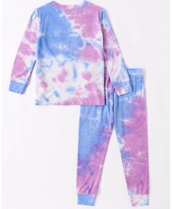 Girls Tie <b>Dye</b> Pajamas Set Long Sleeve Soft Cotton Sleepwear Spring Pattern Print Kids Loungewear - Product Image 1