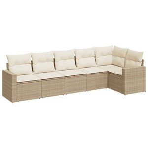 Conjunto de Sofás para Jardín en Color Beige y Blanco Crema - Product Image 2