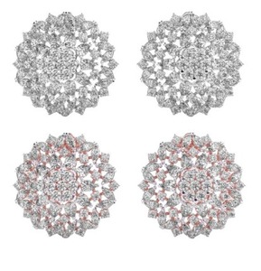 Boucles d'oreilles de luxe en diamants de laboratoire 376 carats, certifiées IGI, bijoux fins en or massif 14 carats, fournisseur de boucles d'oreilles de mariée - Product Image 1