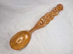 Cuillère à thé en bois faite à la main, cuillère doseuse en bois naturel pour café et sucre, ustensile de cuisine poli - Product Image 2