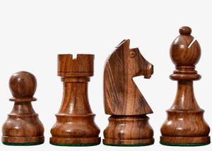 Juego de ajedrez profesional Staunton Tournament Chessmen de 3.75 pulgadas con rey de madera Sheesham al mejor precio - Product Image 6