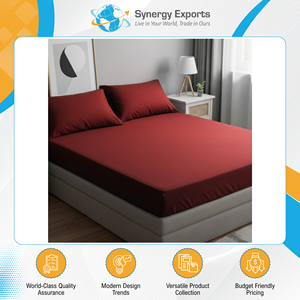 Exhibiting Highest Standard Top Class Quality 120 GSM Fabric Density Wholesale 4 Pcs Polyester Bedsheet Set Available for Sale - Product Image 4