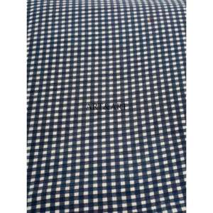 Tissu en coton 100% indien fait main, imprimé au bloc, à carreaux carrés, matière première pour robes, vente en gros - Product Image 5