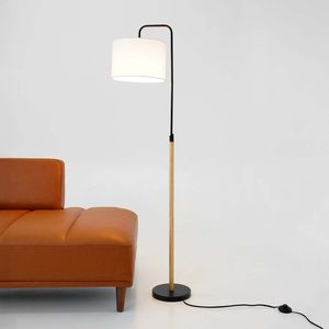 Lampada da Terra con Paralume Cilindrico Curvo, Luce Elegante per Soggiorno, Camera da Letto, Angolo Lettura, Ufficio - Product Image 4