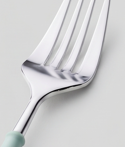 Ensemble de couverts minimalistes avec manches vert menthe, en acier inoxydable, passe au lave-vaisselle, pour une utilisation sur la table de mariage - Product Image 3