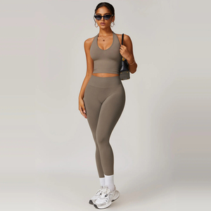 Women's Lightweight Racerback Sports Vest Bra <b>Top</b> Quick Dry Compression Athletic <b>Crop</b> Gym Yoga Tank High <b>Support</b> Front - Product Image 2