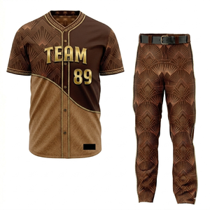 Uniforme de Béisbol Verde para Hombre, Jersey de Malla con Botones y Detalles Dorados, Transpirable, Corte Atlético, Pantalones Cortos Transpirables - Product Image 6