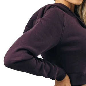 Sweat à capuche tendance pour femme, style streetwear, avec fermeture éclair quart de tour, logo personnalisé, en coton, manches longues, grandes tailles - Product Image 4
