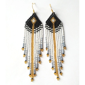 Indian Handmade Seed <b>Beads</b> Earrings with Best Quality Beautiful Bohemian Seed <b>Beads</b> Earrings <b>Direct</b> Factory - Product Image 3