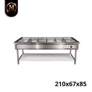 Calentador de Alimentos Comercial de 6 Compartimentos con Baño María y Vapor, de Alta Eficiencia Energética, para Buffet a Gran Escala, Malasia - Product Image 2