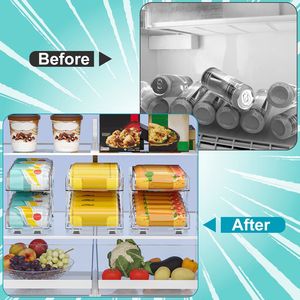 Confezione da 2 Organizzatori Regolabili a 2 Livelli per Lattine di Bevande, Supporti per Lattine con Inclinazione di 7 Gradi, Dispenser per Bevande per Frigorifero e Dispensa - Product Image 3