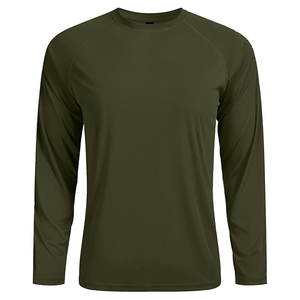 Camiseta informal de manga larga para hombre, camiseta lisa de algodón, uso diario - Product Image 3