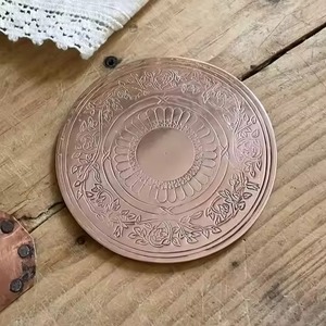 Premium <b>Silver</b> Finish Metal Coaster <b>Set</b> for <b>Tea</b> Coffee Cups and Elegant Home Styling - Product Image 6