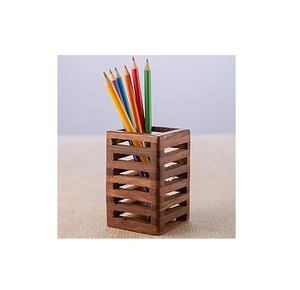 Porte-stylos en bois d'acacia, nouveau design, pour le rangement des fournitures de bureau, meilleur cadeau pour les entreprises, à un prix incroyable - Product Image 1