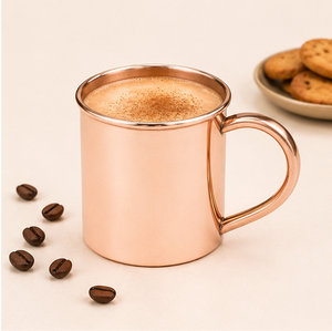 Mug Moscow Mule en cuivre pur, fait main, martelé, pour cocktails et bière, vaisselle en cuivre massif pour bar à domicile - Product Image 6