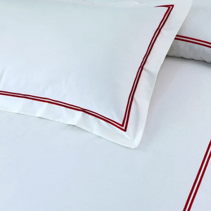 Ensemble de housse de couette moderne T-150 en polyester blanc avec point de couture Baratta, 3 pièces, respirant, toutes saisons, taille King, pour usage domestique - Product Image 4
