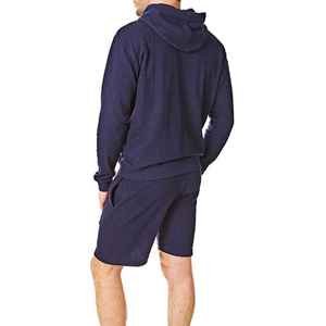 Ensemble deux pièces homme grande taille sportif streetwear en molleton avec logo personnalisé imprimé motif uni printemps - Product Image 2