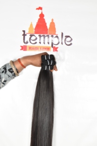 Indian Wholesale 100% Remy Straight Bundle Raw Natural Color Hair Black Women <b>Cheap</b> Natural Machine Double Human Hair <b>Extensions</b> - Product Image 4