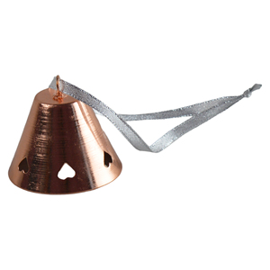 Nouvelle cloche de Noël en métal couleur cuivre brillant, design élégant pour la décoration de Noël à suspendre, vente en gros d'usine - Product Image 2