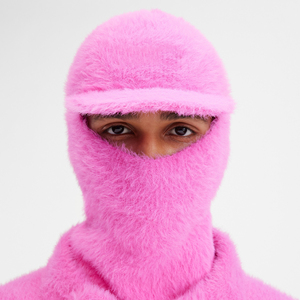 Cagoule unisexe rose en fausse fourrure, couvre-visage intégral en peluche, pour adulte, 56-58 cm, chaude, douce, extensible, pour l'hiver, masque facial, couvre-chef - Product Image 5