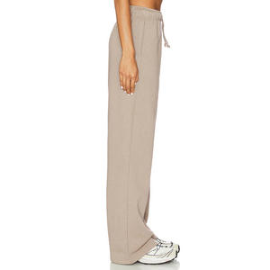 Nesta Sports 2026 – Pantalon de jogging en molleton français pour femme, 100 % coton, extensible dans quatre directions, coupe ample, respirant, uni, idéal pour l'hiver - Product Image 3