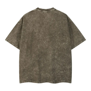 Relaxed Fit Heavy Cotton Jersey Vintage Washed Screen Printed T Shirt Bulk Street Style Gym Apparel Oversize Acid Wash Tee Men - Product Image 2