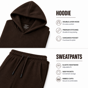 Conjunto Deportivo Personalizado para Hombre, Sudadera con Capucha de Felpa Técnica Extra Grande, 100% Algodón, Pantalones Deportivos Holgados - Product Image 5