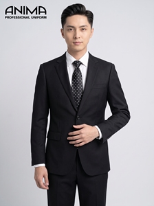 Traje de Negocios de Lujo para Hombre ANIMA, Transpirable, Premium, Antiarrugas, Elegante, Cuello en V, Cierre de un Botón, Profesional para Oficina - Product Image 5