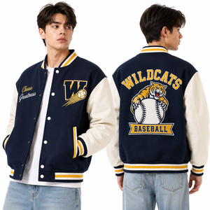 Chaqueta Bomber de Corte Clásico con Estampado Gráfico de Capitán Barbudo, Cuello y Puños Acanalados, Estilo Urbano Hip Hop Holgado - Product Image 6