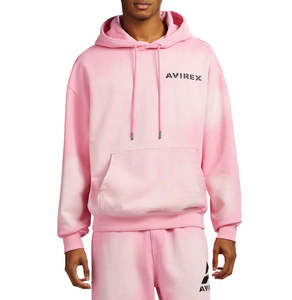 Sudadera con Capucha Extra Grande Avirex Personalizada de Primera Calidad, Color Rosa Tie Dye, Algodón French Terry, Estilo Casual, Unisex, Corte Regular, Diseño con Bolsillos - Product Image 3